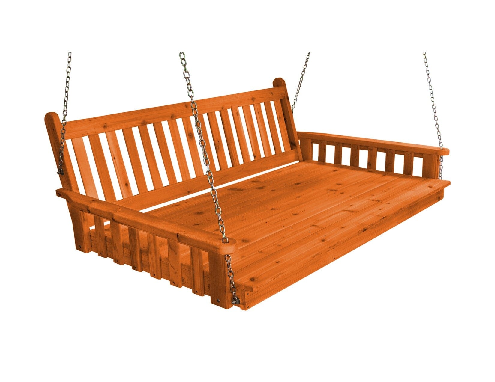 Traditional English Red Cedar Twin Size Swing Bed