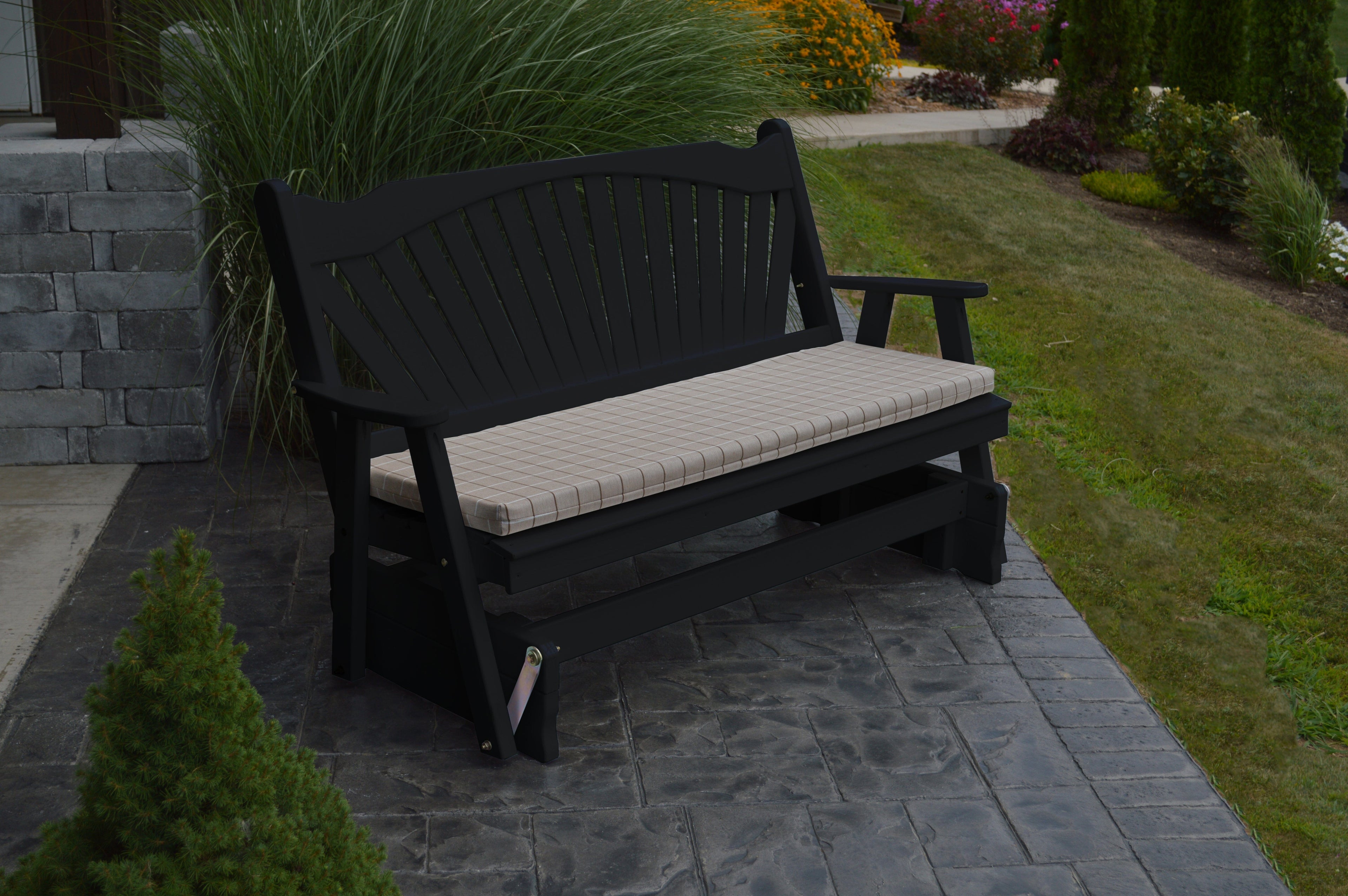 Fan-Back Pine Glider by A&L Furniture