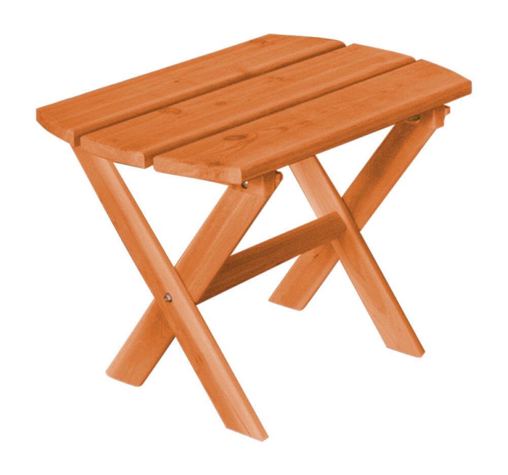 Cedar Folding Oval End Table