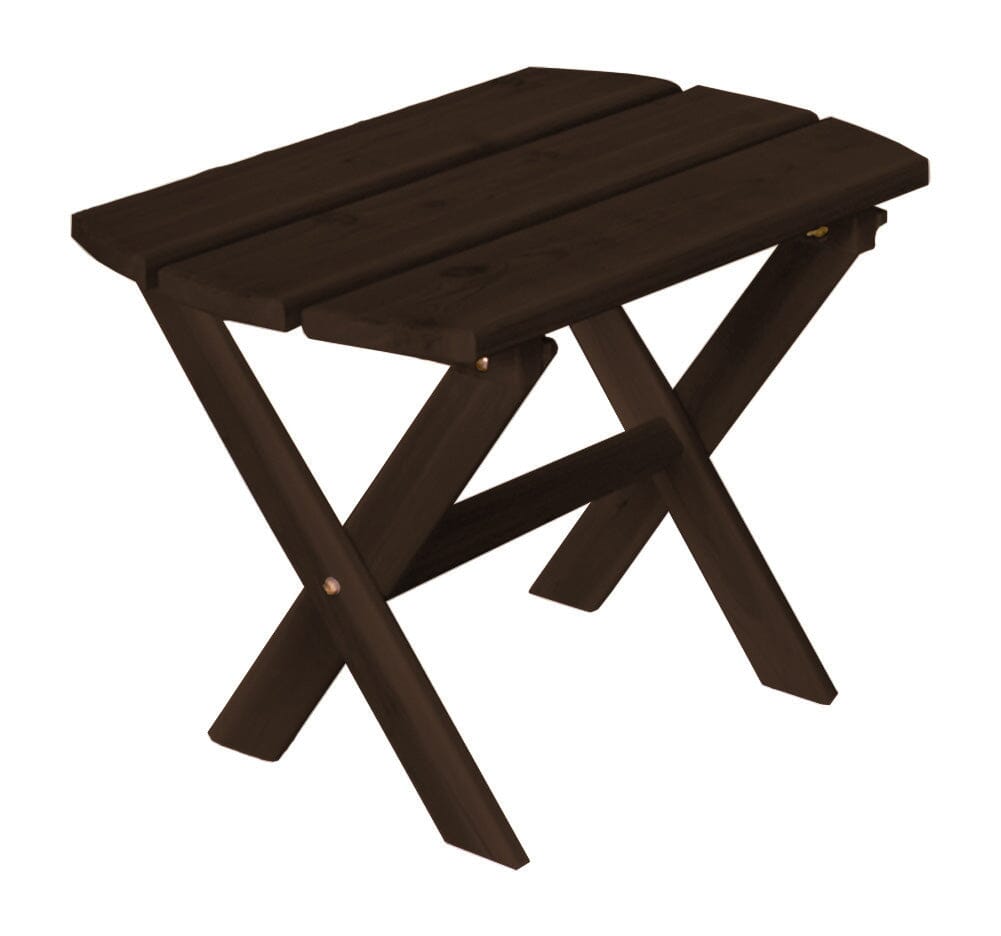Cedar Folding Oval End Table