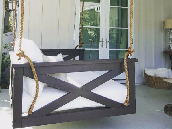 Swing bed with frame clearance