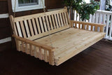 A&L Furniture Traditional English Red Cedar Swing Bed 75" Twin 456C - Magnolia Porch Swings
 - 1