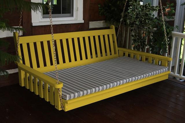 Yellow porch swing 2025 cushion