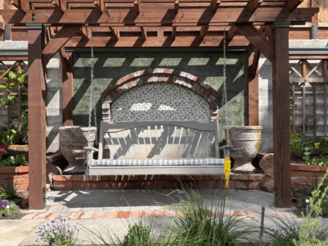 Fan-Back Red Cedar Porch Swing