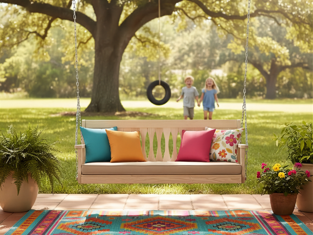 Cypress 5 Foot Diamond Back Porch Swing