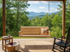 Cypress 7 foot Roll Back Porch Swing