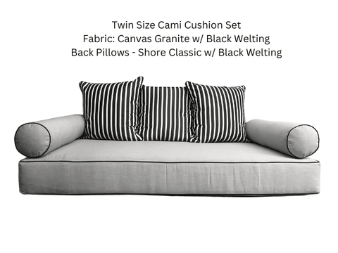 Outdoor Cushion Set for Swing Bed Multiple Sizes Available