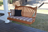 Fan-Back Red Cedar Porch Swing by A&L Furniture