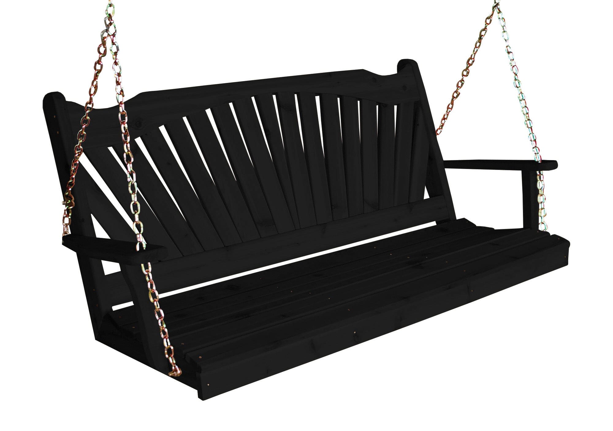 Fan-Back Red Cedar Porch Swing