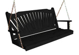 Fan-Back Red Cedar Porch Swing