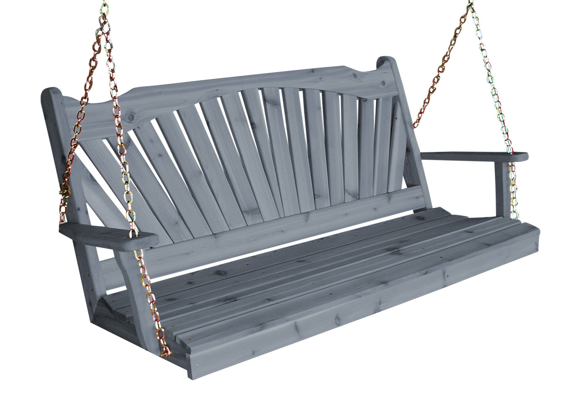 Fan-Back Red Cedar Porch Swing