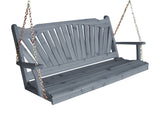 Fan-Back Red Cedar Porch Swing by A&L Furniture