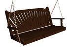 Fan-Back Red Cedar Porch Swing