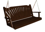 Fan-Back Red Cedar Porch Swing by A&L Furniture