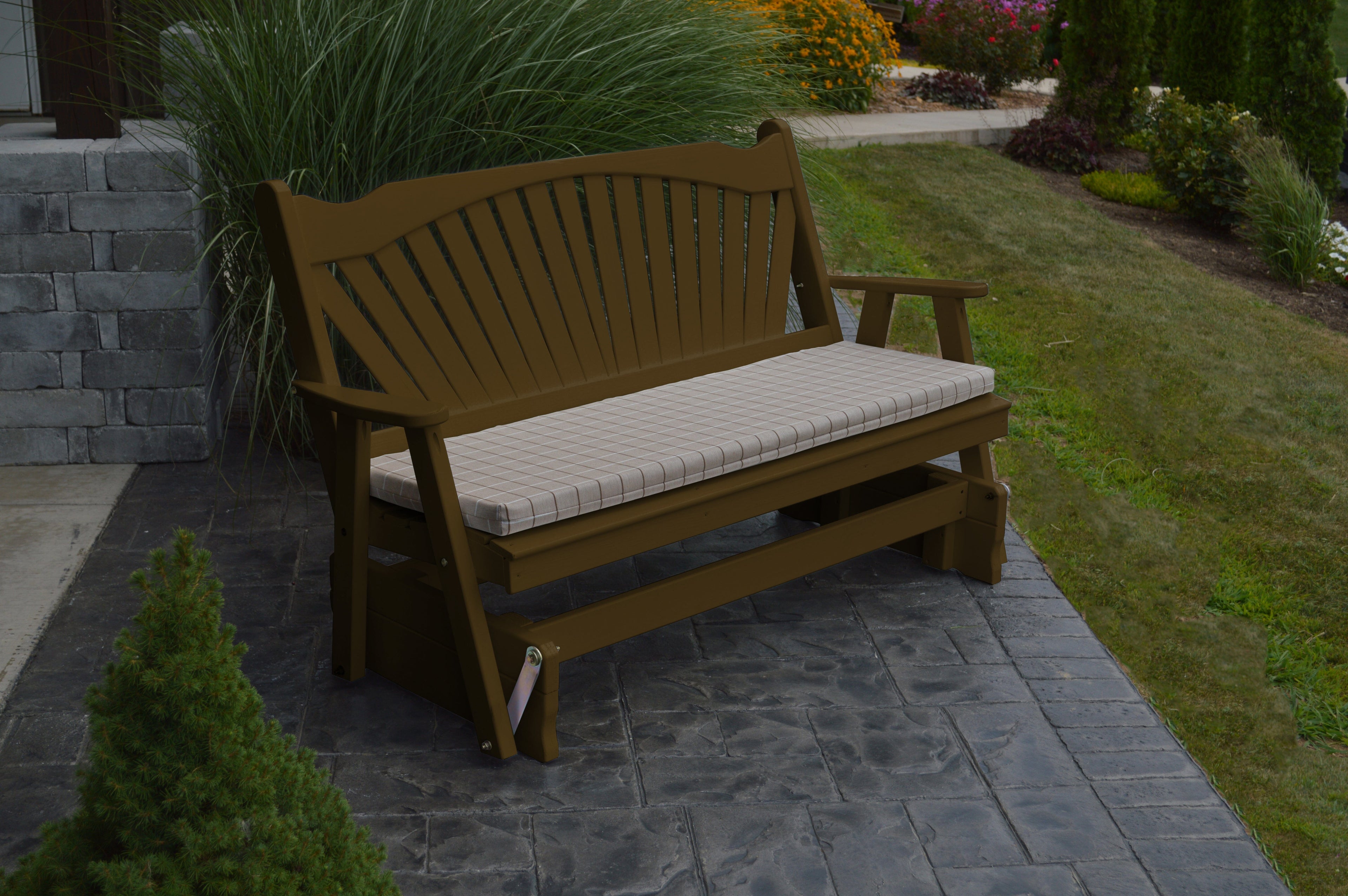 Fan-Back Pine Glider by A&L Furniture