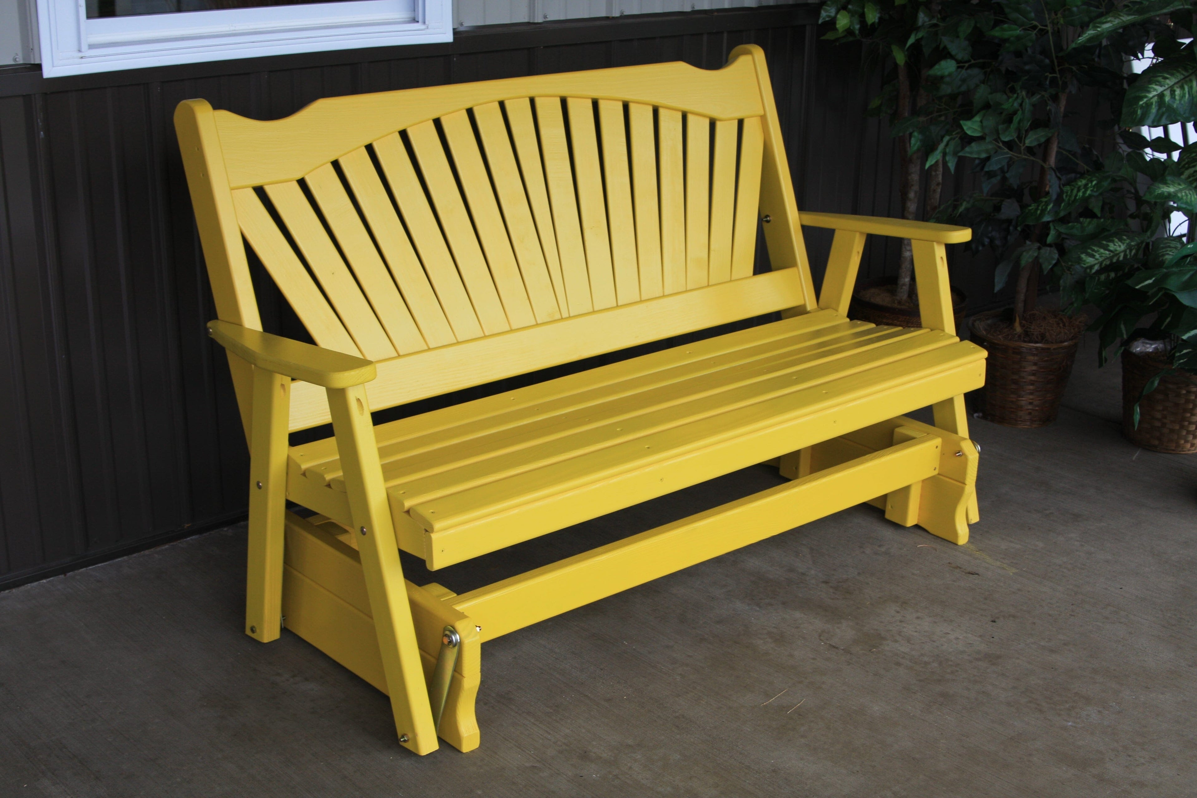 Fan-Back Pine Glider by A&L Furniture