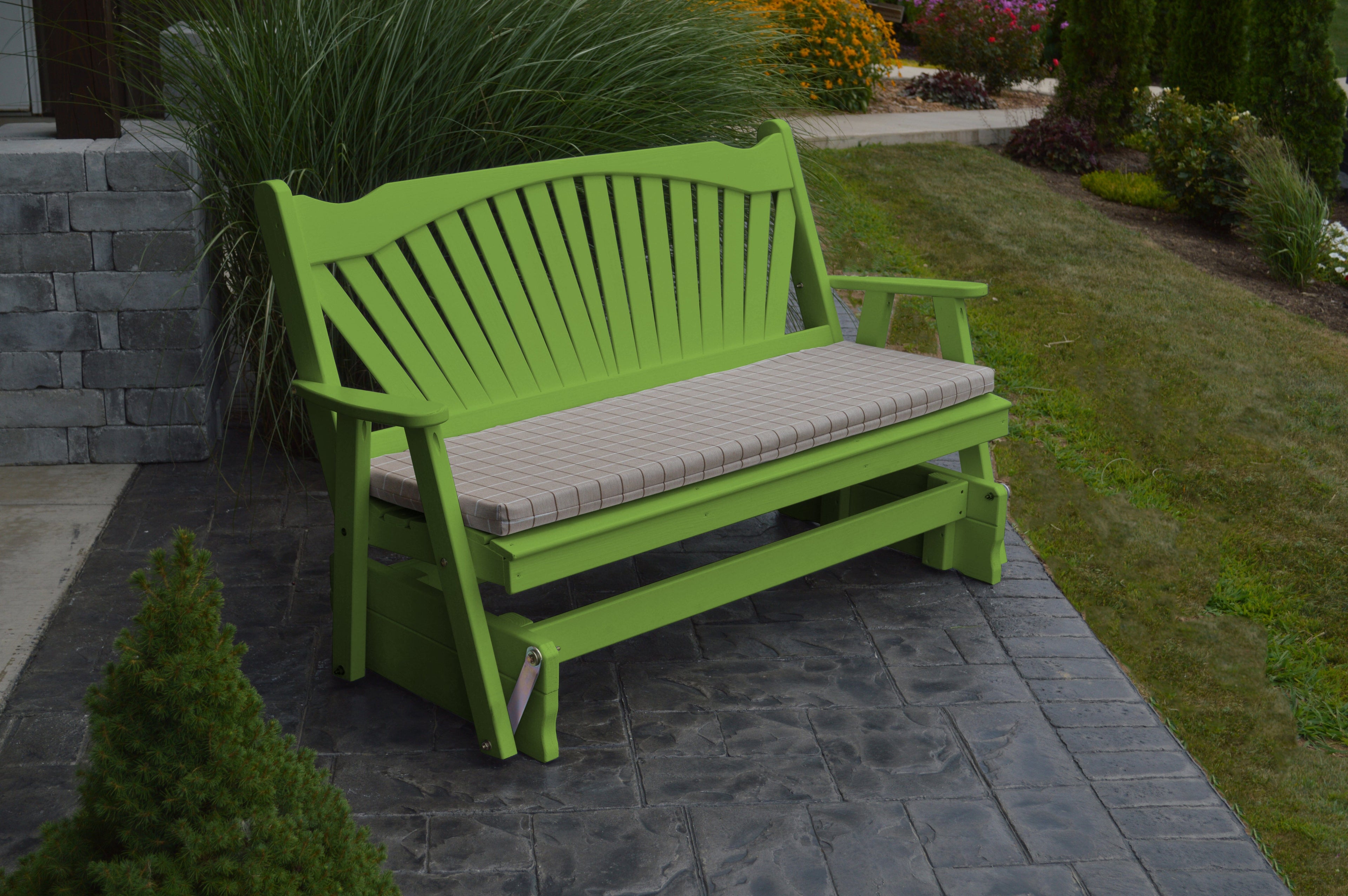 Fan-Back Pine Glider by A&L Furniture