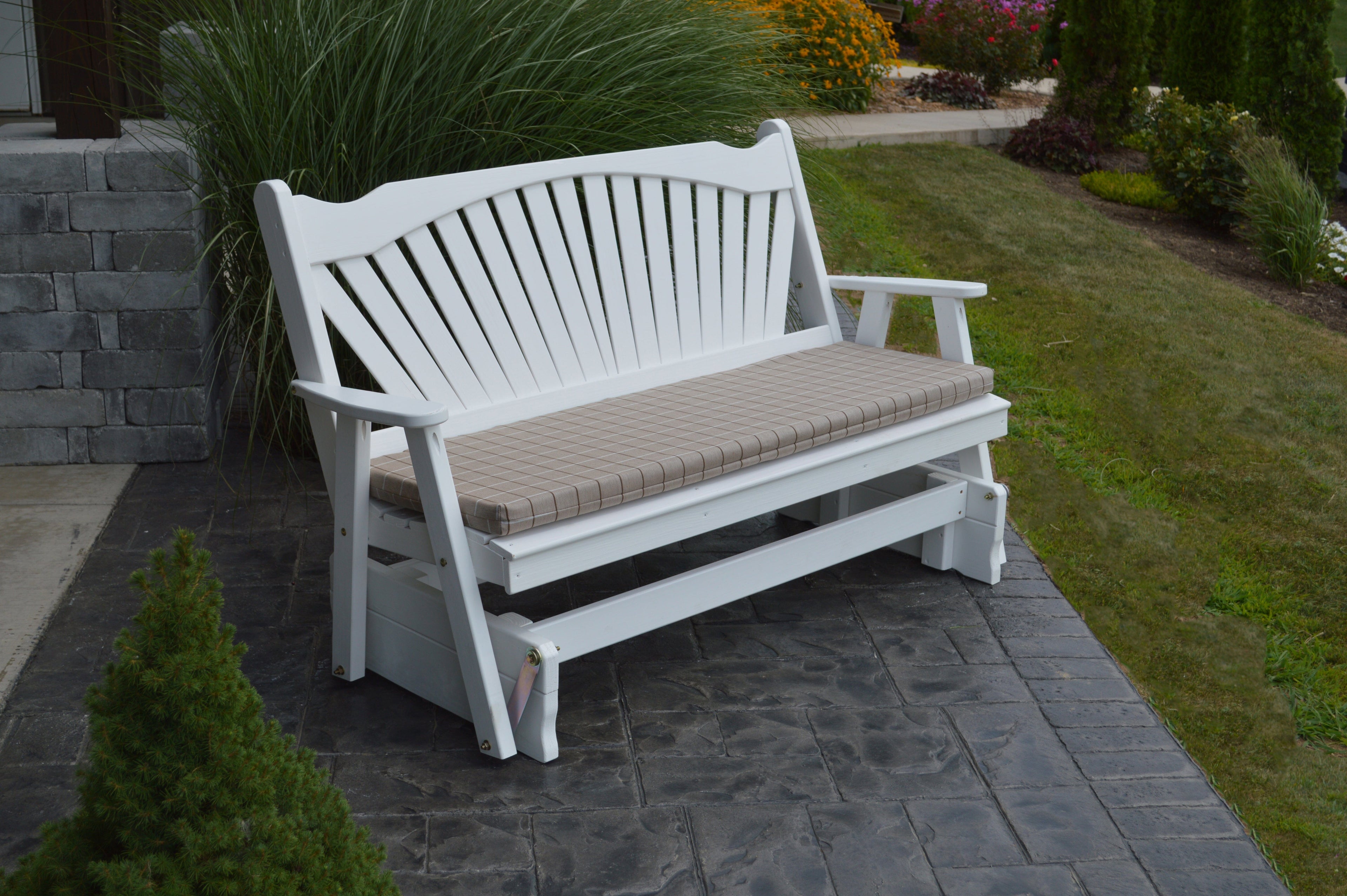 Fan-Back Pine Glider by A&L Furniture