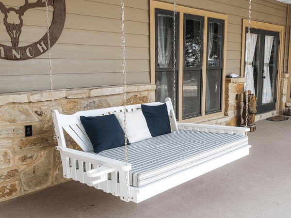 Fan-Back Pine Swing Bed