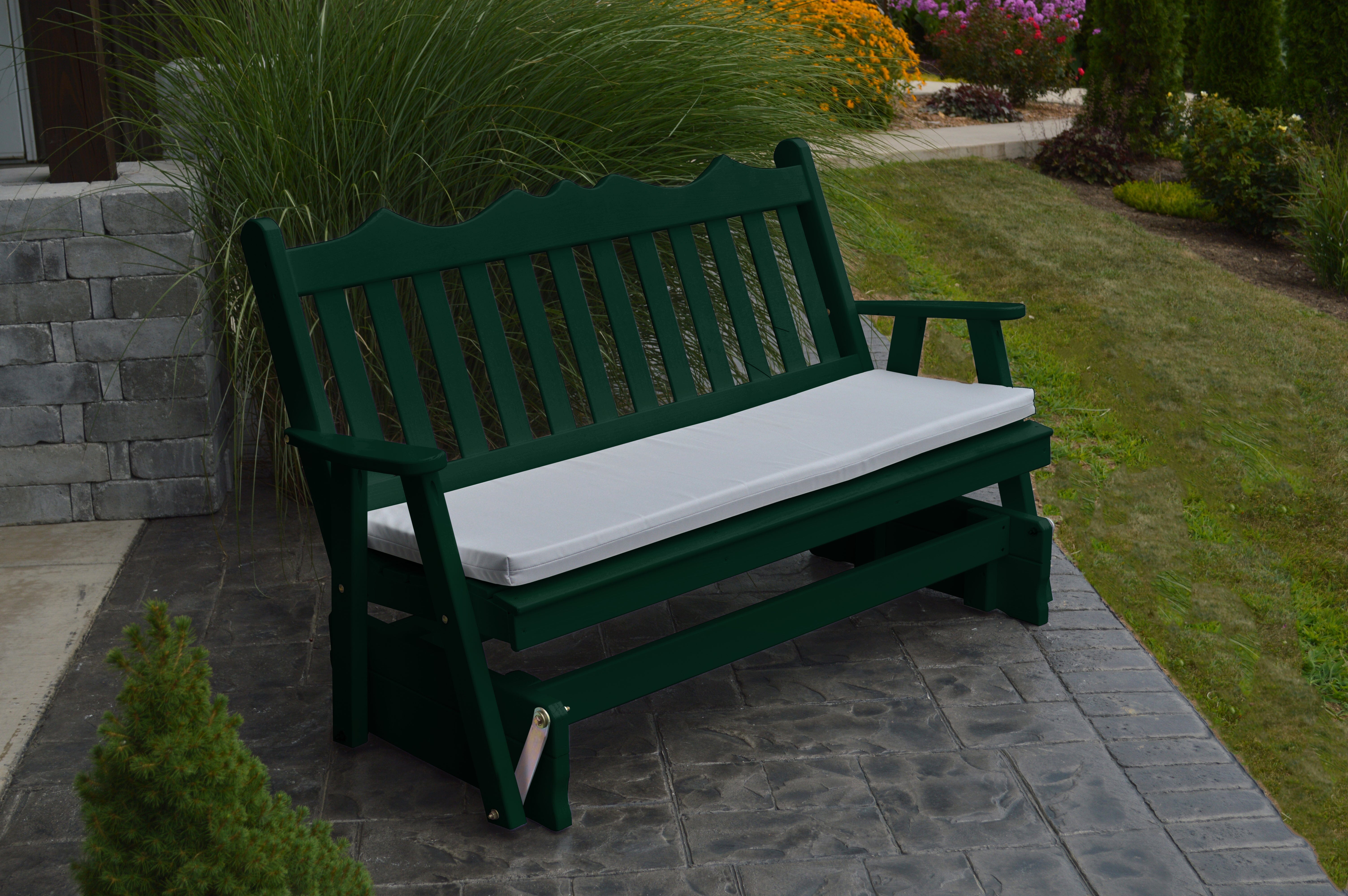 A & L Furniture Company Royal English Glider Loveseat - Thumbnail 5