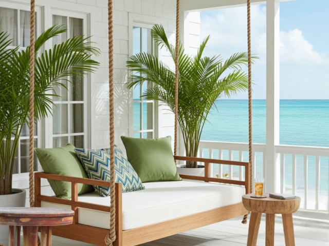 Custom-Made Teak Bed Swing - Bali Bijou Design | Handcrafted in the U.S.
