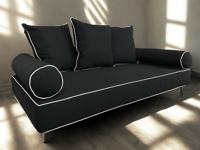 **IN-STOCK** Twin Cami Cushion Set - Black + White piping