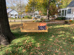 Cypress Porch Swing - 5' Roll Back - Stained - Cup Holders + Accessories