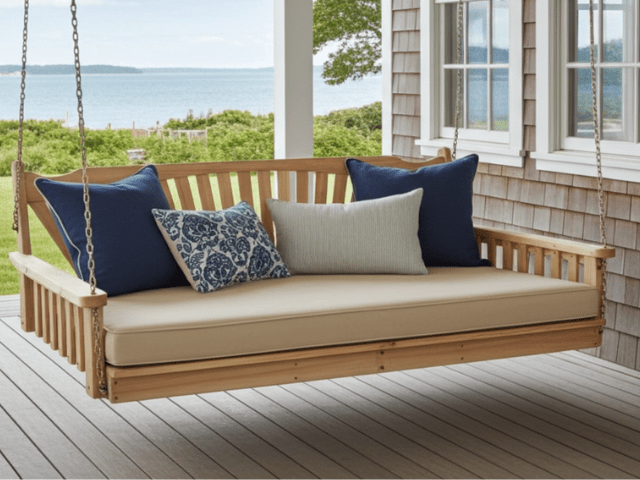 Fanback Red Cedar Swing Bed