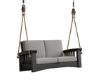 Mission-Style Deep Seating Cypress Porch Swing with Cushions