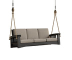 Mission-Style Deep Seating Cypress Porch Swing with Cushions
