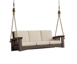 Mission-Style Deep Seating Cypress Porch Swing with Cushions