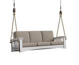 Mission Style Deep Seating Poly Porch Swing with Cushions