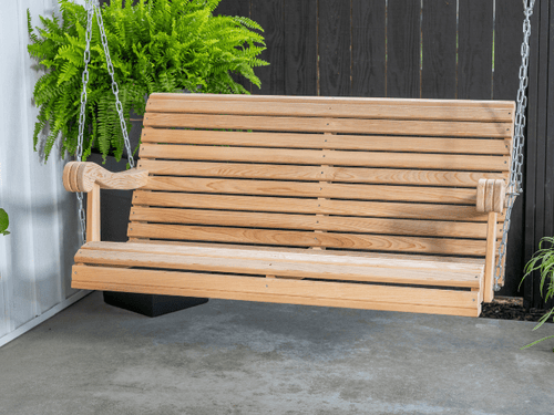 Amish Made Cypress 4 Foot Grandpa Swing | Magnolia Porch Swings