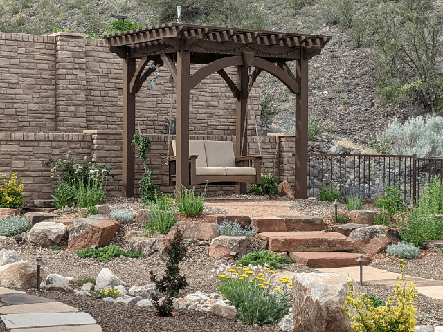 Mission-Style Deep Seating Cypress Porch Swing with Cushions