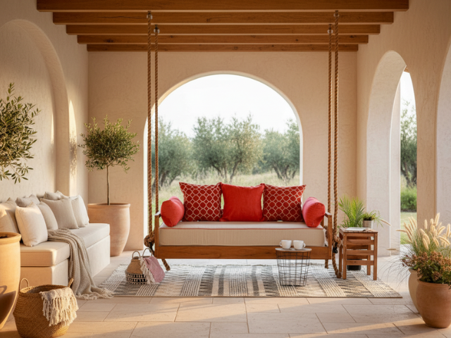 Handcrafted Outdoor Teak Bed Swing | Highland Contemporary Design