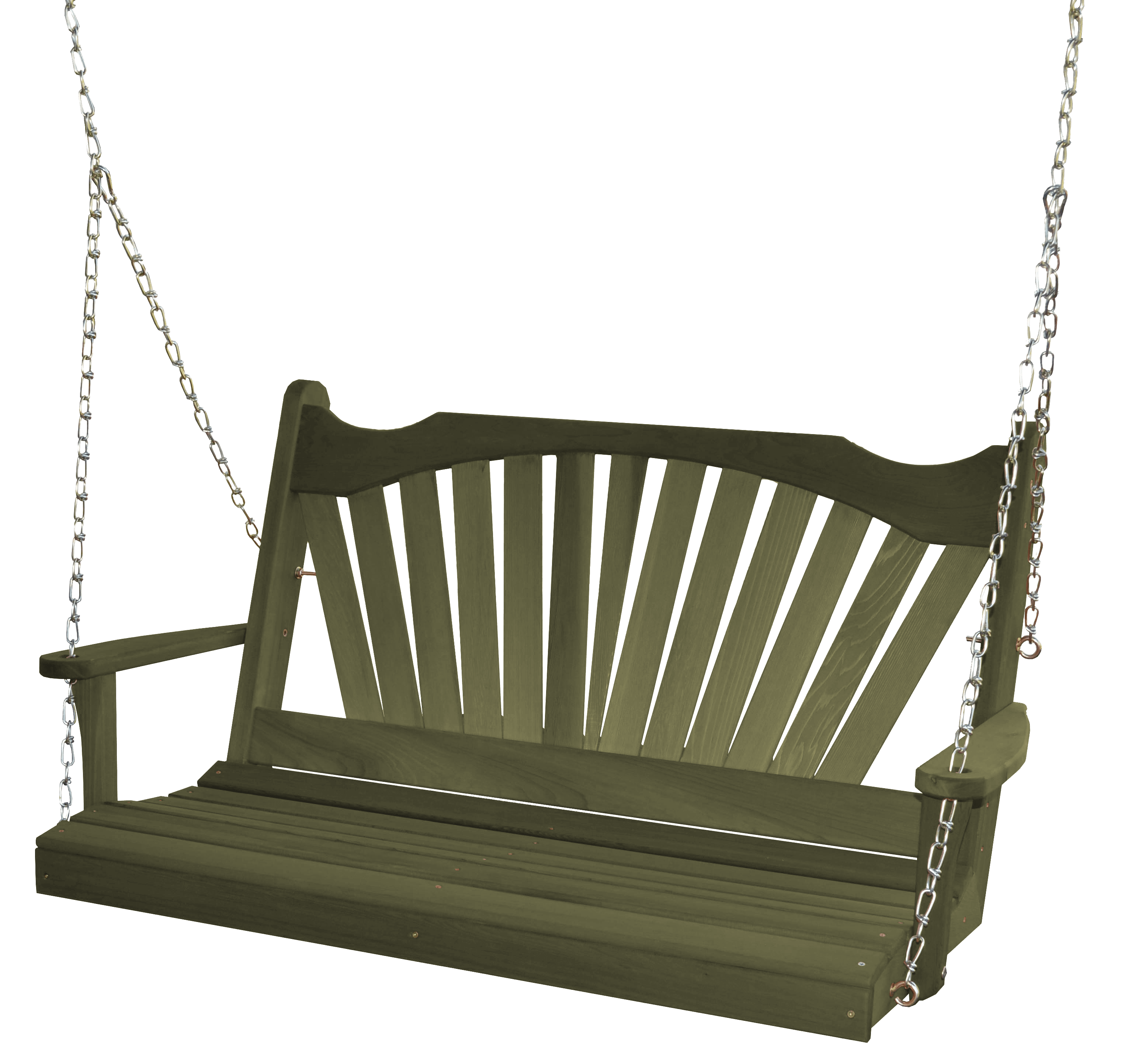 Fan-Back Red Cedar Porch Swing