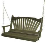 Fan-Back Red Cedar Porch Swing