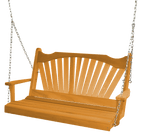 Fan-Back Red Cedar Porch Swing