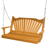 Fan-Back Red Cedar Porch Swing