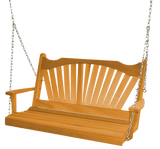Fan-Back Red Cedar Porch Swing by A&L Furniture