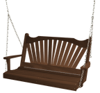 Fan-Back Red Cedar Porch Swing