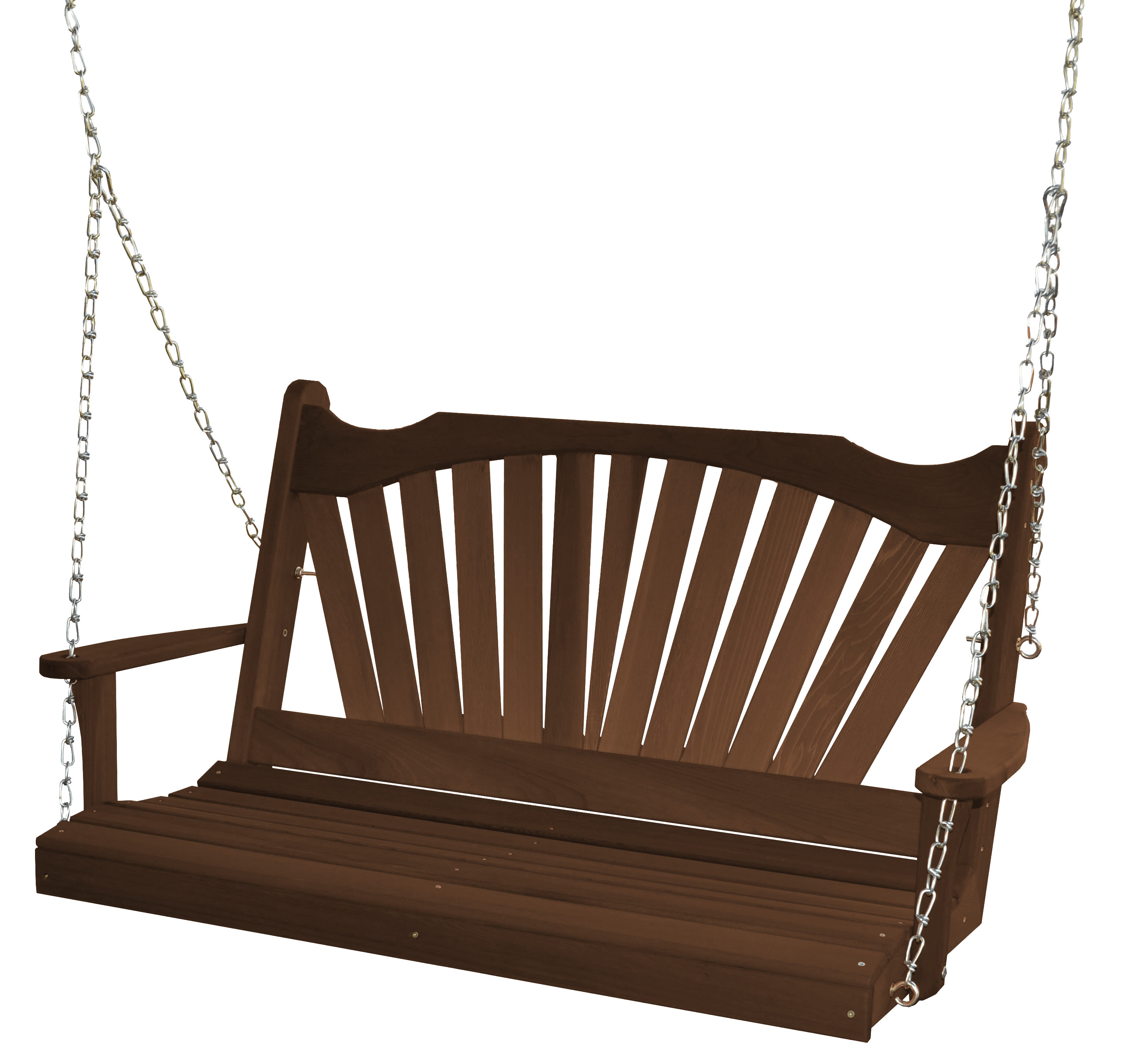 Fan-Back Red Cedar Porch Swing