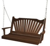 Fan-Back Red Cedar Porch Swing