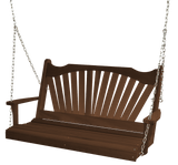 Fan-Back Red Cedar Porch Swing by A&L Furniture