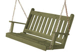 Traditional English Red Cedar Porch Swing by A&L Furniture