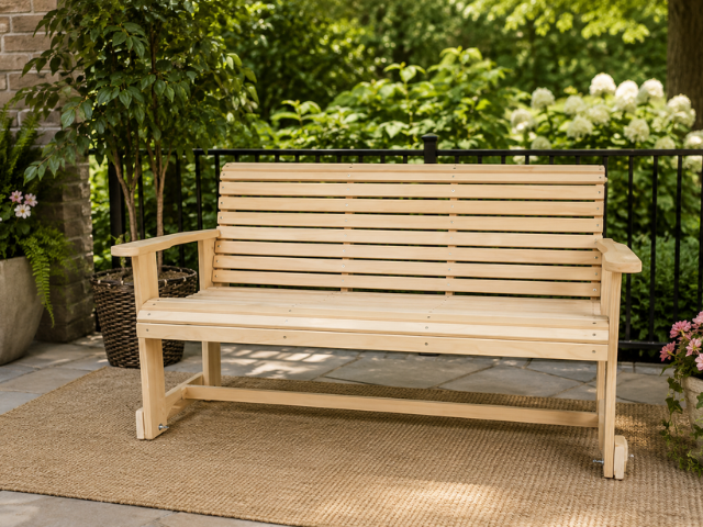 Cypress 5 foot Roll Back Bench