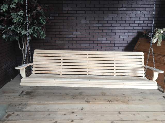 Cypress 7 foot Roll Back Porch Swing