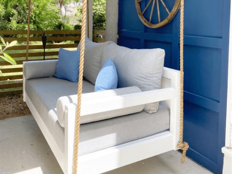 Magnolia Signature Teak Hanging Bed - as Khloe Kardashian's Bed Swing Design