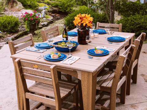 LuxCraft 7 Pc Island Dining Table & Chairs