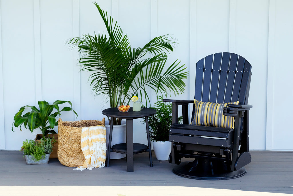 LuxCraft Poly 2' Swivel Adirondack Glider